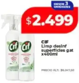Supermayorista Vital Cif limp desinf superficies gat x400mi oferta