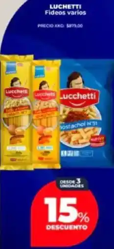 Supermayorista Vital Luchetti fideos varios oferta