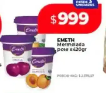 Supermayorista Vital Emeth mermelada pote oferta