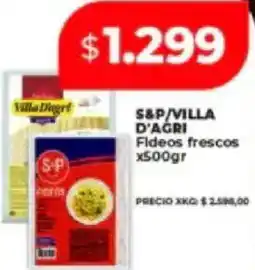 Supermayorista Vital S&p/villa d'agri fideos frescos oferta