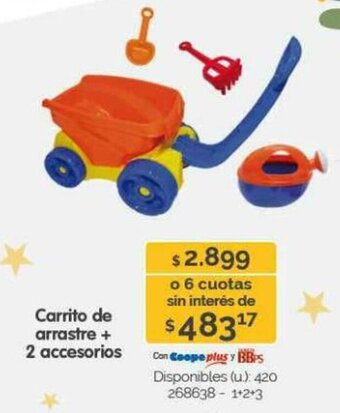 Cooperativa Obrera Carrito de arrastre + 2 accesorios oferta