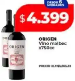 Supermayorista Vital Origen vino malbec oferta