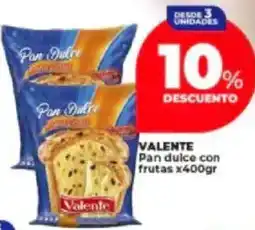 Supermayorista Vital Valente pan dulce con frutas oferta