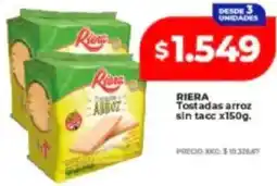 Supermayorista Vital Riera tostadas arroz sin tacc oferta