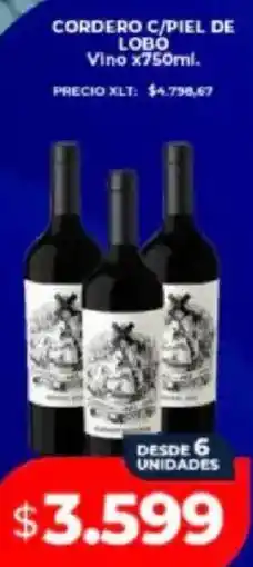 Supermayorista Vital Cordero c/piel de lobo vino oferta