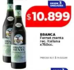 Supermayorista Vital Branca fernet menta rec. italiana oferta