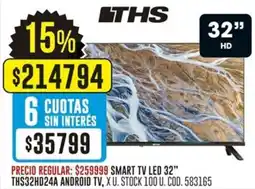 Coto THS smart tv led 32" oferta