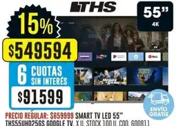 Coto THS smart tv led 55" oferta