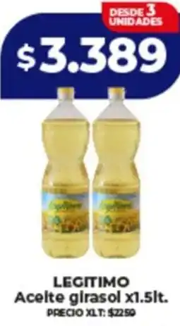Supermayorista Vital Legitimo aceite girasol oferta