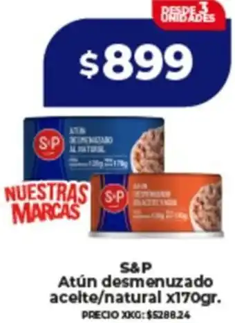 S&p atún desmenuzado acelte/natural