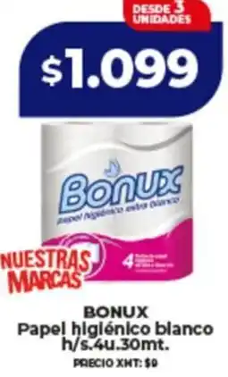 Supermayorista Vital Bonux papel higiénico blanco oferta
