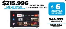 Supermayorista Vital Smart tv led 32" hisense full hd oferta