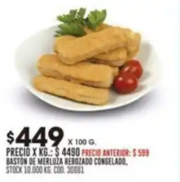 Coto Baston de merluza rebozado congelado oferta