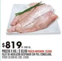 Coto Filet de merluzon despinado sin piel congelado oferta