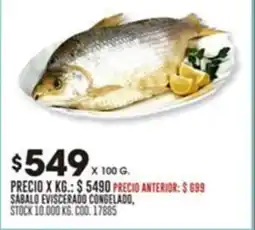 Coto Sabalo eviscerado congelado oferta