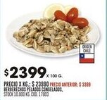 Coto Berberechos pelados congelados oferta