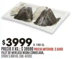 Coto Filet de merluza negra congelada oferta