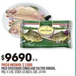 Coto Pacu eviscerado congelado cultivo dorado oferta