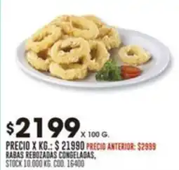 Coto Rabas rebozadas congeladas oferta