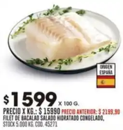 Coto Filet de bacalao salado hidratado congelado oferta