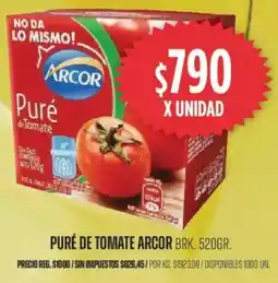 Supermercados Vea Arcor puré de tomate brk. oferta