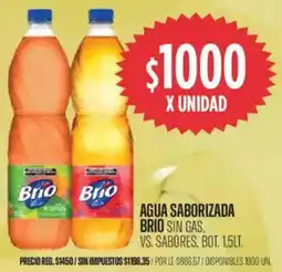 Supermercados Vea Brio agua saborizada oferta