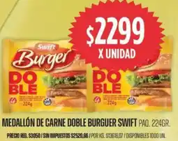 Supermercados Vea Swift medallón de carne doble burguer paq. oferta