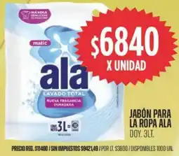 Supermercados Vea Ala jabón para la ropa doy. oferta