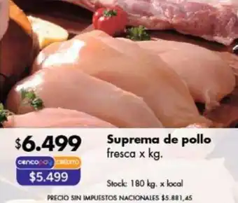 Suprema de pollo fresca