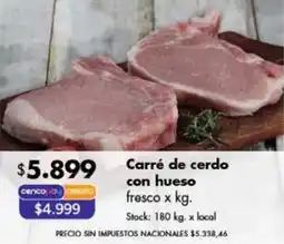Disco Carré de cerdo con hueso fresco oferta