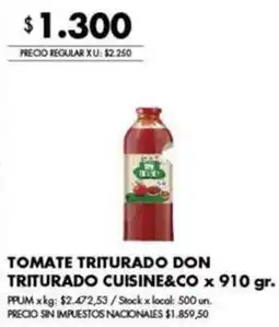 Disco Cuisine&co tomate triturado don triturado oferta