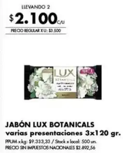 Disco Lux jabón botanicals oferta