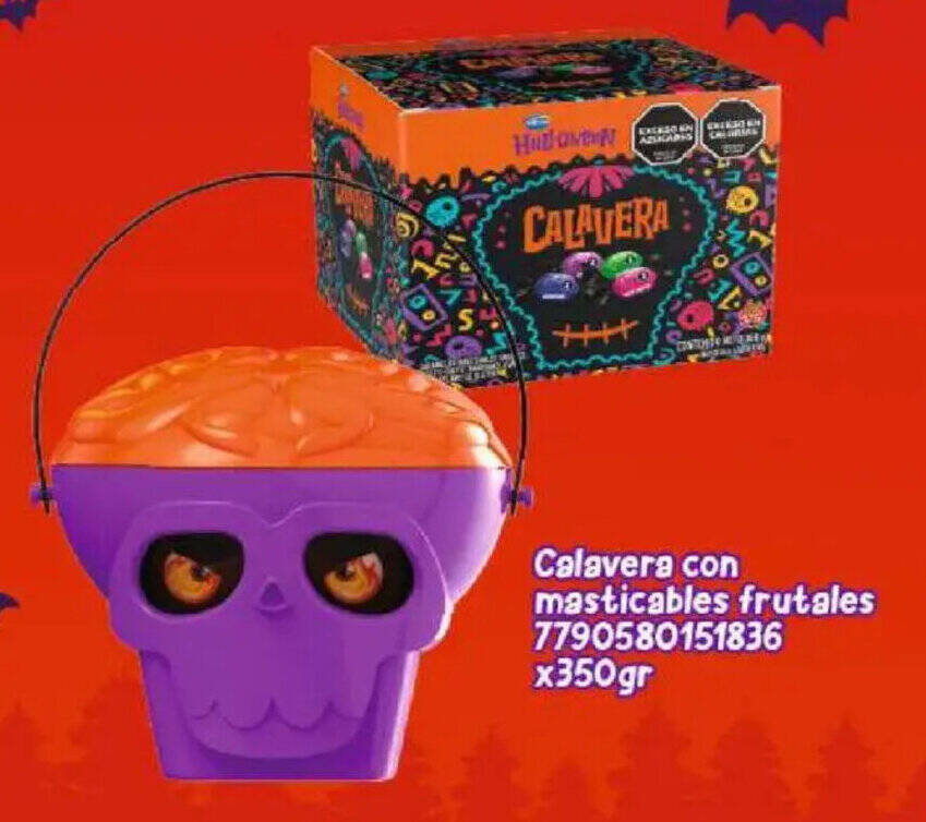 Calavera con masticables frutales 350 g oferta en Disco