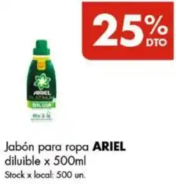 Disco Ariel jabón para ropa diluible oferta