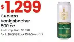 Punto Mayorista Konigsbacher cerveza oferta