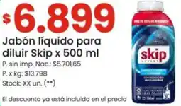Punto Mayorista Skip jabón líquido para diluir oferta