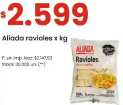 Punto Mayorista Aliada ravioles oferta