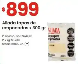 Punto Mayorista Aliada tapas de empanadas oferta