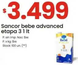 Punto Mayorista Sancor bebe advanced etapa 3 oferta