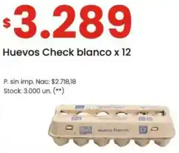 Punto Mayorista Check huevos blanco oferta