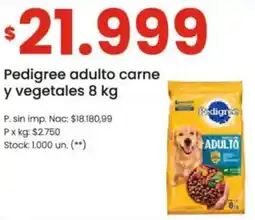 Punto Mayorista Pedigree adulto carne y vegetales oferta