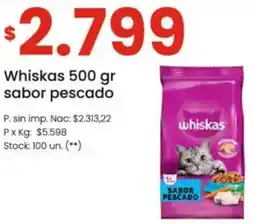 Punto Mayorista Whiskas sabor pescado oferta