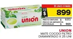 Carrefour Maxi Union mate cocido filtro diamantado oferta