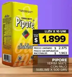Carrefour Maxi Pipore yerba mate con palo sublime oferta