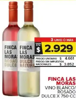 Carrefour Maxi Finca las moras vino blanco/ rosado dulce oferta