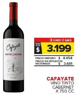 Carrefour Maxi Cafayate vino tinto cabernet oferta