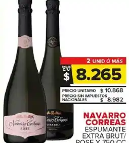 Carrefour Maxi Navarro correas espumante| extra brut/ rose oferta