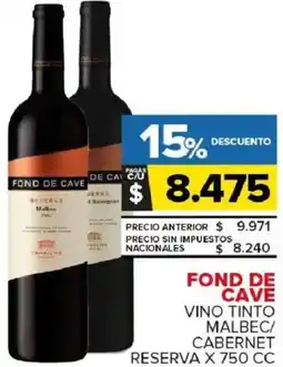 Carrefour Maxi Fond de cave vino tintoi malbec/ i caberneti reserva oferta