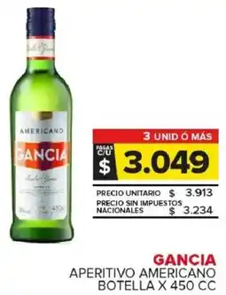 Carrefour Maxi Gancia aperitivo americano botella oferta
