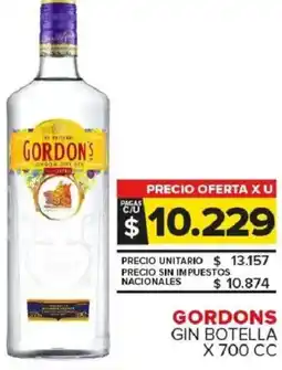 Carrefour Maxi Gordons gin botella oferta